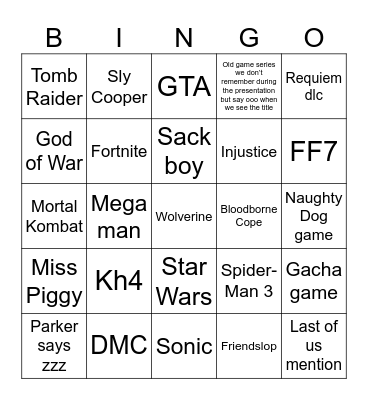 State of Play 26’ Bingo Card