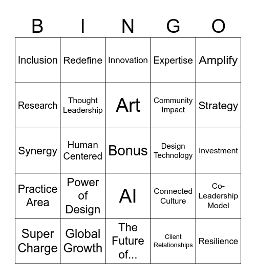 Gensler Bonus Day 2026 Bingo Card