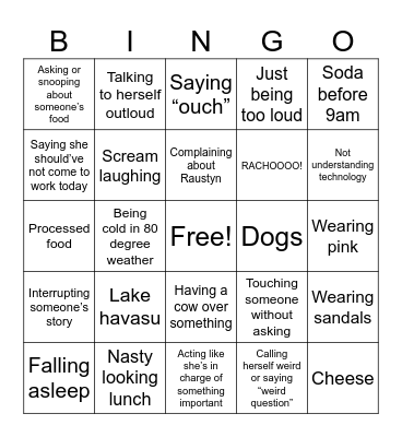 DeLisa Bingo Card