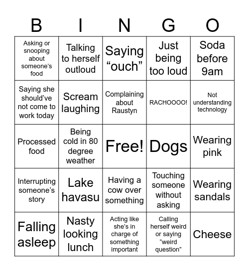 DeLisa Bingo Card
