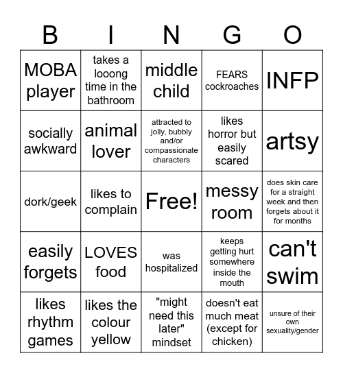 MY BINGO Card