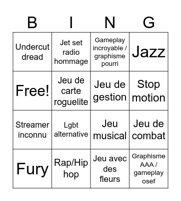 Black voice Bingo Card