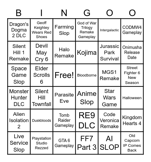 SUMMER GAMES FEST WEEK Bingo Card