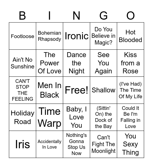 Cinematic Wonders Bingo Card