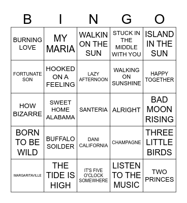 BEACH PLEASE! Bingo Card