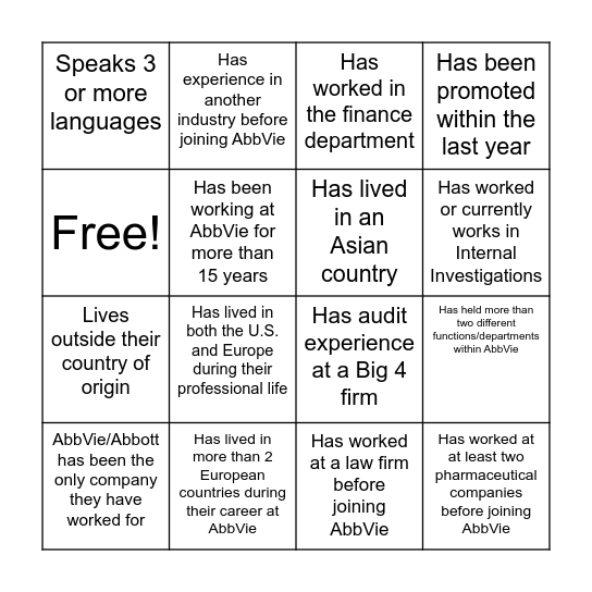 LOEC Development bingo Card