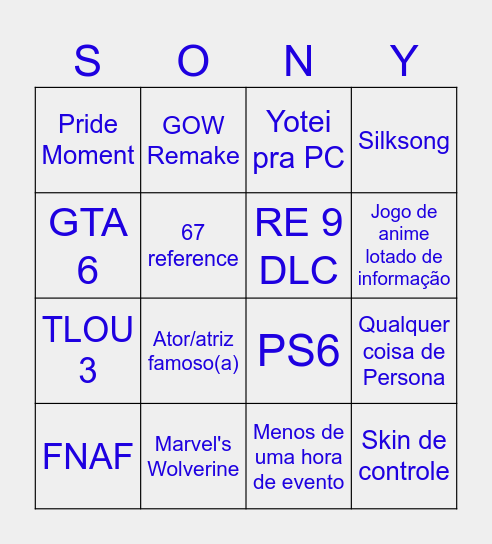 Bingo - State of Play 2026 Bingo Card