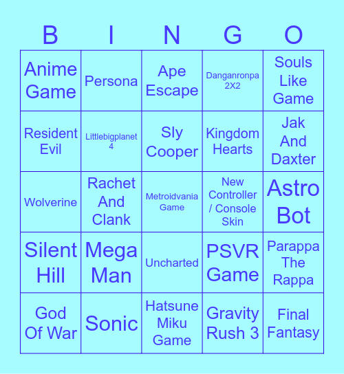 Better Playstation State Of Play Bingo Card