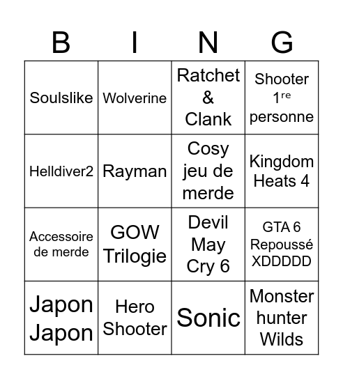 State of Play 06/2026 Bingo Card