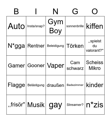 OME TV Bingo Card