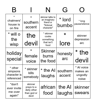 Unlimited Steam Bingo Card