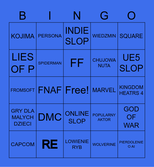 state of play Bingo Card
