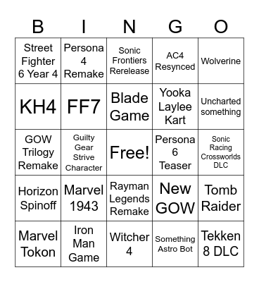 State of Play June 2026 Bingo Card