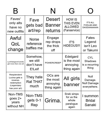 FEH 2027 (Bad Things Happen) Bingo Card