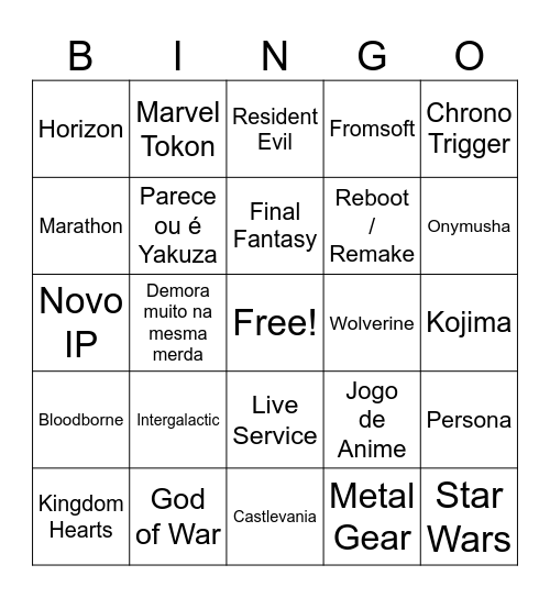 State of Play 2/06/2026 Bingo Card