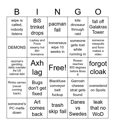Remains SoO Bingo Card