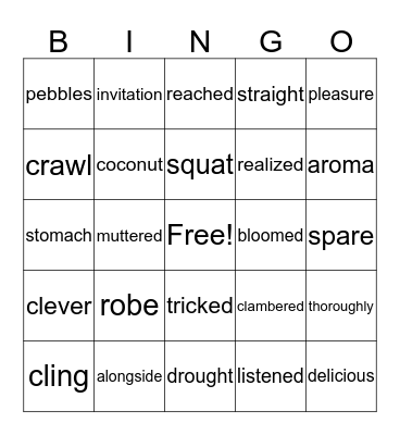 ** Ananze's Feast Bingo Card