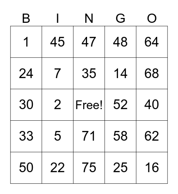 Pride Drag Bingo Card