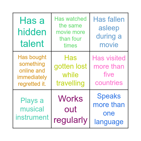 TED Bingo Card