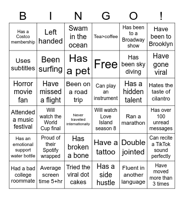 Bingo Card