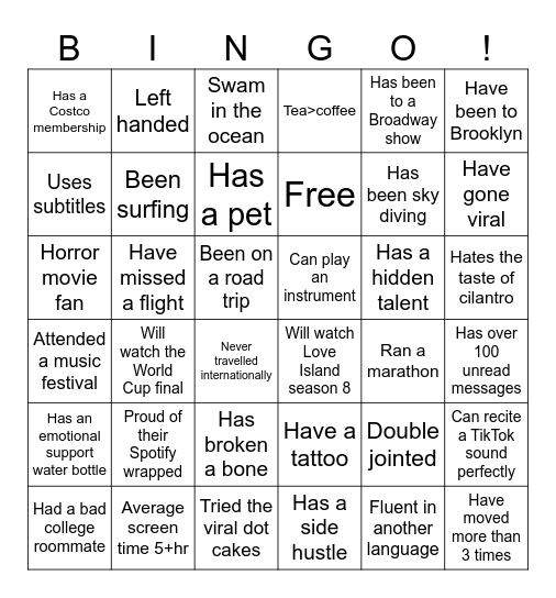 Bingo Card