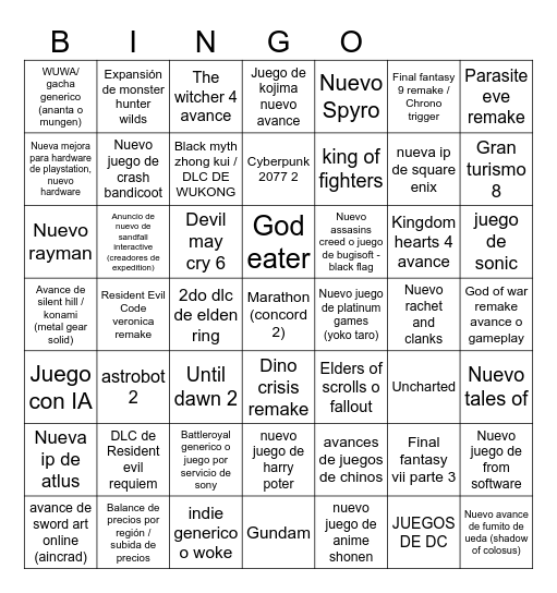 2026 Anuncios Juegos Bingo Card