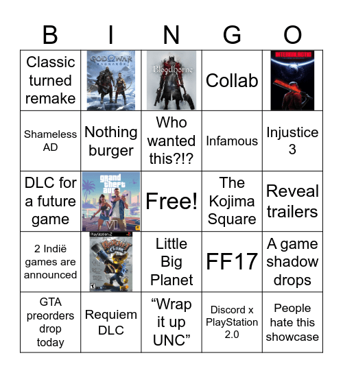 State Of Play 2026 Bingo Card