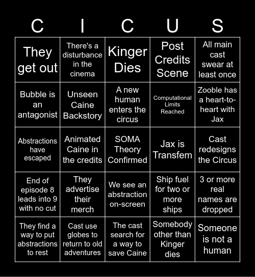 I'm going to Amazing Digitally Kill Myself Bingo Card