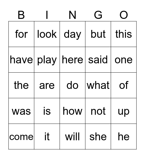 Theme 6-10 Bingo Card