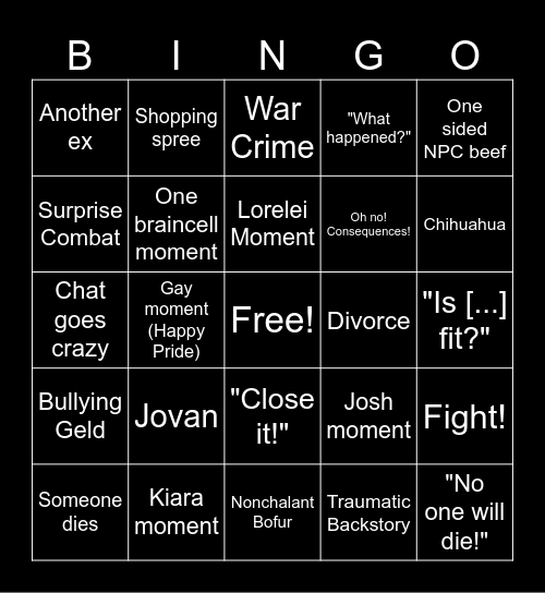 ARQUADIA BINGO Card