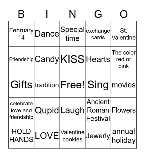 Sweeties Bingo Card