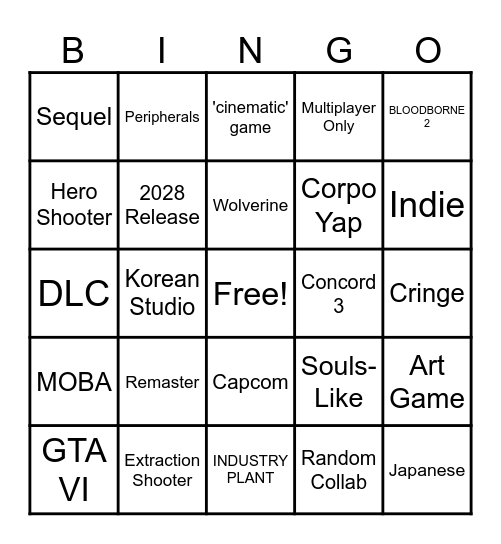STATE OF GAY Bingo Card