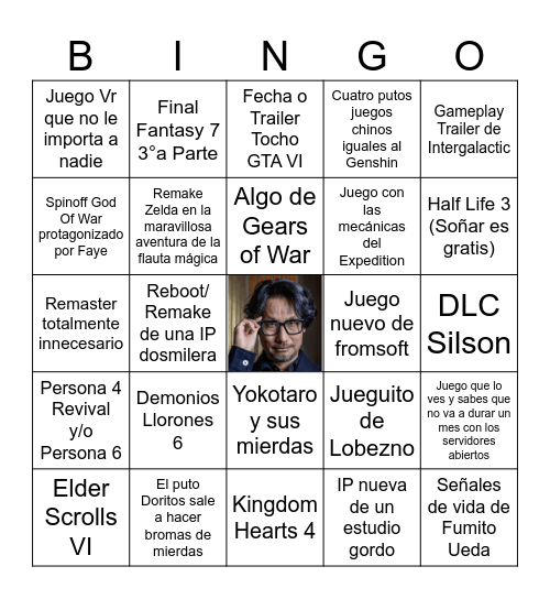 CONFERENCIAS VERANIEGAS Bingo Card