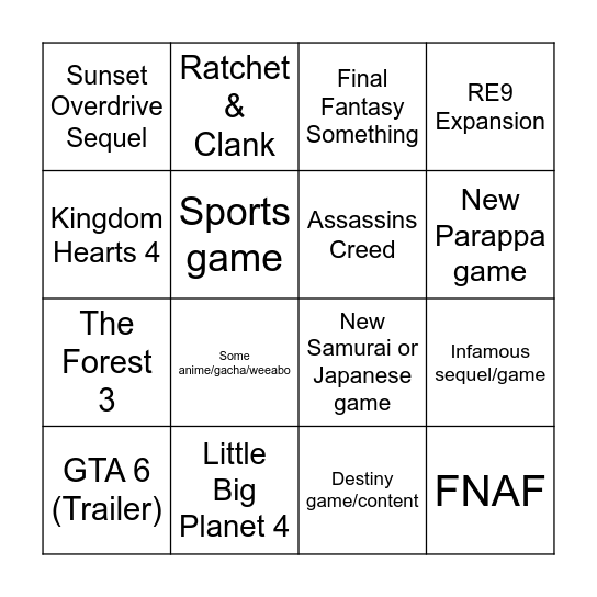 State of Play MI BOMBO Bingo Card