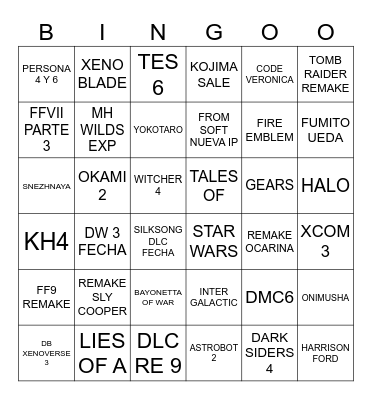 NOE3 2026 Bingo Card