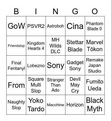 State of Play Giugno 2026 Bingo Card
