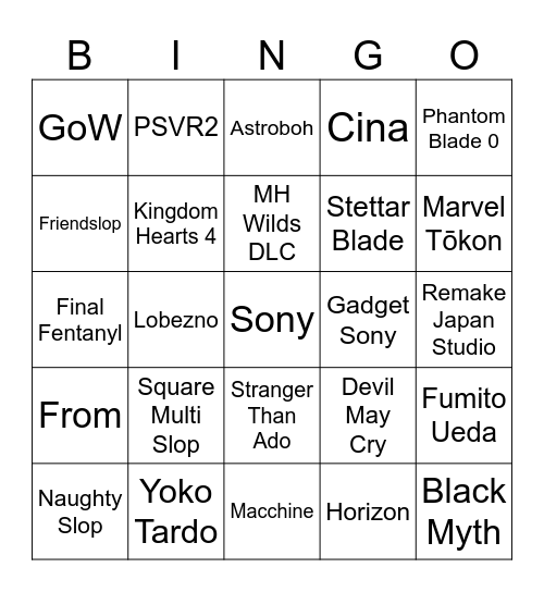 State of Play Giugno 2026 Bingo Card