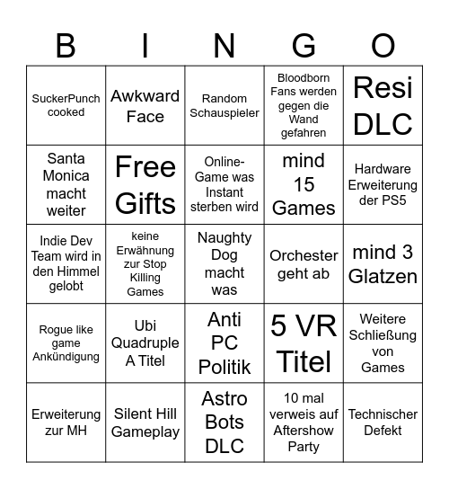 Bullshit Bingo Card
