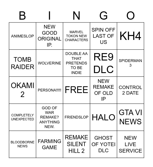 STATE OF PLAY. TRUST. Bingo Card