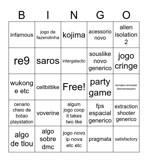 estate of plei bigo Bingo Card