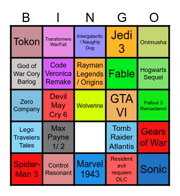Summer Games Fest 2026 Bingo Card