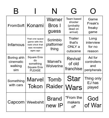 State of Play 6/2/26 Bingo Card