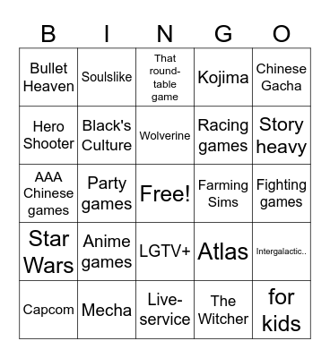 State of Plate Bingo Card
