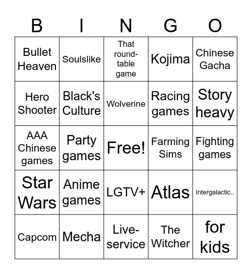 State of Plate Bingo Card