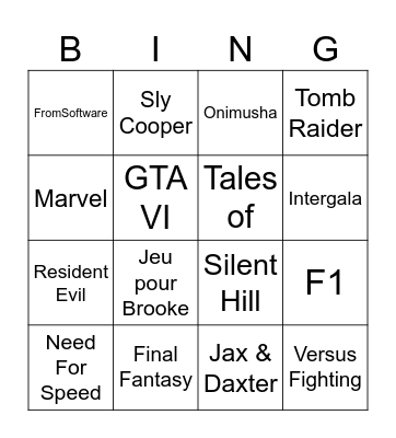 SOP Bingo Card