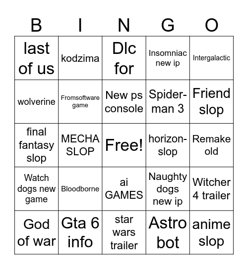 Videnn Bingo Card