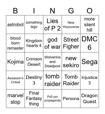 late state if play bingo card Bingo Card