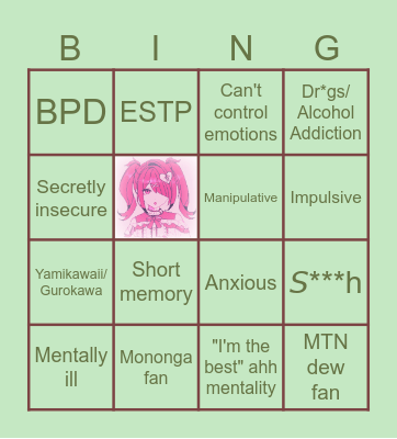 Chan kinnie bingo Card