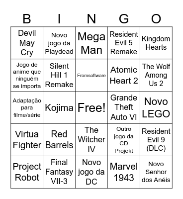 Summer Game Fest 2026 Bingo Card