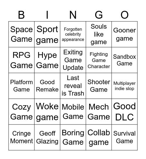 Meme Bingo Card